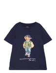 Ralph Lauren Kids Polo Bear Cotton Jersey Tee Marinblå