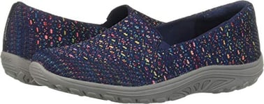 Skechers Femme Reggae Fest-Wicker-Engineered Knit Twin Gore Slip on (Willows) Semelle de Mocassin, Marine Militaire, 38.5 EU