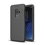 Samsung Galaxy S9 Plus      Leather Texture Case    Black