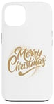 Coque pour iPhone 13 Joyeux Noël doré