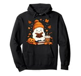 Cute Ghost Reading Book Lovers Halloween Ghost Coffee Cozy Pullover Hoodie