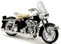 1:24 Harley Davidson Motorcykel - 1962 FLH Duo Glide - Svart/vit