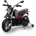 Berghoff - Aprilia Dorsoduro 900 Moto Électrique pour Enfants 12V avec Effets Sonores et Lumières 3-6 ans