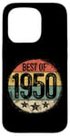 Coque pour iPhone 15 Pro Best Of 1950 Cadeau d'anniversaire 75e anniversaire pour homme femme 75 ans