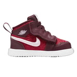 Nike Childrens Unisex Air Jordan 1 Mid SE TD Red Kids Trainers - Size UK 5.5 Infant