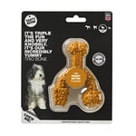 TastyBone TrioBone Nylon Dog Chew Toy for Small Dogs (Peanut Butter) - Indestructible for Aggressive Chewers, Everlasting Flavour, Strong Healthy Teeth, Made in the UK