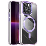 Avizar Coque  pour iPhone 13 Pro Max Dos Cristal Color Violet