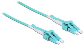 Delock - Câble réseau - LC multi-mode (M) pour LC multi-mode (M) - 10 m - fibre optique - 50 / 125 microns - OM3 - sans halogène, uniboot - turquoise