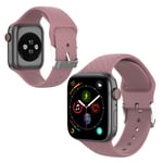 Apple Watch Series 5 44mm 3D strassi silikoninen kellonauha - Violetti