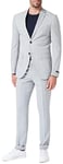 JACK & JONES Men's Jprfranco Suit Sn, Light Grey/Checks: Super Slim fit, 46