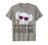 Gift for Niece Nephew Sassy Elephant My Great Aunt Loves Me T-Shirt