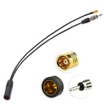 SUV DAB & FM / AM Bilradio Antenn Aktiv antenn SMB DIN Splitter Adapter Kabel