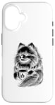 Coque pour iPhone 16 Poméranie Boire du Café Poméraniens Pom Dog