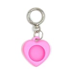 Heart Shape Silicone Case for Apple Airtag Case, Silicone Tracker Case (Pink)