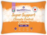 Slumberdown 2 Pack Sleep pillows for Neck and Shoulder Pain Relief (48Cm X 74Cm)