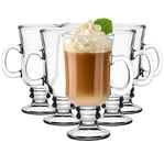 Glasmark Krosno Lot de 6 verres à café 0,2 l Verre à thé irlandais Café Latte Macchiato Verre à vin chaud Verres à eau lavables au lave-vaisselle 6 x 200 ml