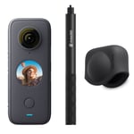 Insta360 ONE X2 360 Degree Action Camera PREMIUM Kit includes Invisible Selfie Stick + Lens Cap
