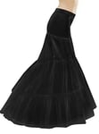 Jupon Long Cerceau Noir,Crinoline,Robe De Rh,Jupe,Sous-Jupe,Accessoires De Mariage,Mariage