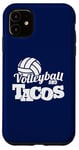 Coque pour iPhone 11 Volleyball et Tacos Spike et Salsa Beach Volleyball Vibes