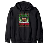 Xmas Tree Lighting Ugly Musical Marimba Christmas Zip Hoodie