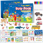 TEUVO Montessori Quiet Book pour Enfants 1 2 3 4 5 6 Ans, Busy Book 14 Thèmes Préscolaire Livre Sensoriel pour Bebe Enfants, Livre Montessori Activités éducatif Autisme Jeux Cadeau pour Garçon Fille