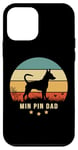 iPhone 12 mini MIN PIN DAD retro sunset Design with Miniature Pinscher Case