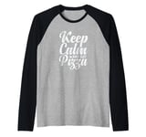 Keep Calm and eat Pizza Italian Raglan Baseball Tee