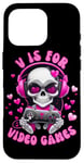 Coque pour iPhone 16 Pro V est pour les jeux vidéo Skull Headphones