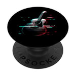 Glitch Guitare acoustique – Amateur de musique de guitare vintage PopSockets PopGrip Adhésif