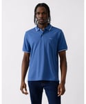 Gant Mens Short Sleeve Tipping Pique Polo - Blue - Size X-Large