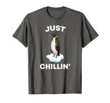 Funny Penguin Just Chillin' | Cool Penguin Chill Out on Ice T-Shirt