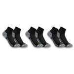 Carhartt Men's Force Midweight Sock 3 Pack, Black, X-Large