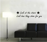 G Direct Look at the Stars Song Lyrics Quote Wall sticker Vinyl Decal Wall Art