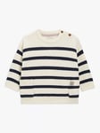 John Lewis Baby Breton Stripe Jumper, Navy