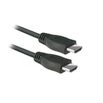 apm 590486 - Cordon Hdmi Avec Ethernet 3D 4K Gaine Pvc Noir M/M 1M - 1m - Noir