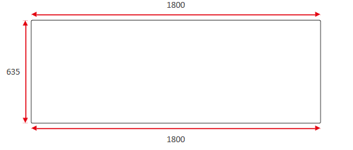 Stala H‐Seven rostfri bänkskiva utan diskho H1800-VA0000E000X