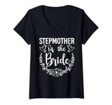 Womens Stepmother Of The Bride Bridal Shower Wedding Party V-Neck T-Shirt