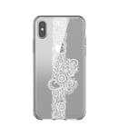 Coque Iphone XR dentelle paisley blanc doodling mandala