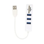 (white)3 Port USB C Hub SD Memory Card Reader All In One Splitter TF SD Card