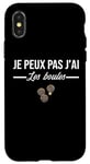 Coque pour iPhone X/XS Je Peux pas j'ai les boules Boccia Boule Pétanque Drôle