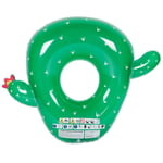 Bouée Gonflable Ronde xxl pour Piscine & Plage Ultra Confort, Flotteur Deluxe - Cactus ø130cm