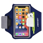 Brassard de Sport pour téléphone Portable - Résistant à l'eau - avec écouteurs TWS - Poche pour clés - pour Galaxy S20 S10 - pour Coureurs, Gym, Jogging, vélo, Course à Pied