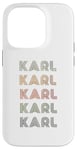 Coque pour iPhone 14 Pro Love Heart Karl Tee Grunge/Vintage Style Karl Noir