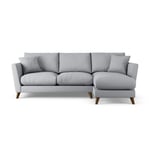 Habitat Lomond Right Hand Corner Sofa - Grey Dark Leg 4 Seater