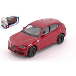 ALFA ROMEO STELVIO Q4 QUADRIFOGLIO V6 BITURBO 510hp 2017  RED 1:43 Burago