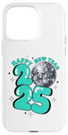 iPhone 15 Pro Max New Year 2025 Disco Ball Party NYE New Year Eve Retro Aqua Case