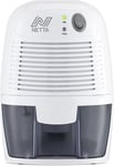 NETTA Dehumidifier 500ml Mini Air Dehumidifier for Damp, Mould, Moisture, Portable and Ultra Quiet for Home, Bathroom, Bedroom, Kitchen, Wardrobe, Basement - Grey [Energy Class A+++]