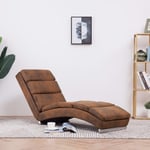 Vidaxl Chaise Longue Marron Similicuir Daim