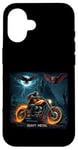 Coque pour iPhone 16 Heavy Metal Thrash Hard Rock Horreur Rocker Tenue moto