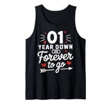 First Anniversary One Year Down Forever Go Wedding Gift Tank Top